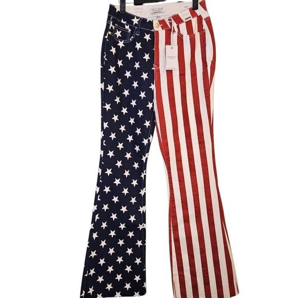 Judy Blue flared jean, red/white&blue. Size 29. #884 - Picture 1 of 8